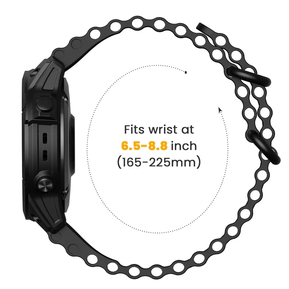 Garmin Quatix 8 - 51mm Ocean Strap (Black)