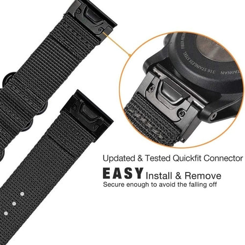 Garmin Forerunner 970 Nylon Buckle Strap (Black)