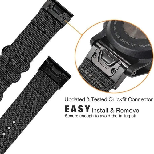 Garmin Forerunner 970 Nylon Schnallenband (Schwarz)