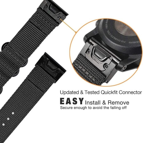 Garmin Descent MK3i - 51mm Nylonarmband mit Schnalle (Schwarz)