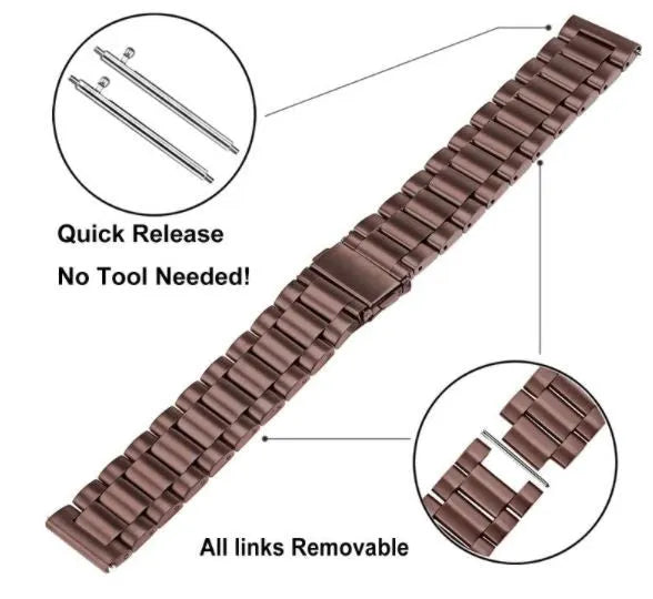 Amazfit Bip U (Pro) Steel Strap (Bronze-Brown)