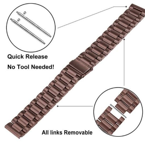 Garmin Approach S44 Stahlarmband (Bronze-Braun)
