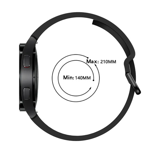 Samsung Galaxy Watch 6 - 44mm Silikon Schnallenarmband (Schwarz)