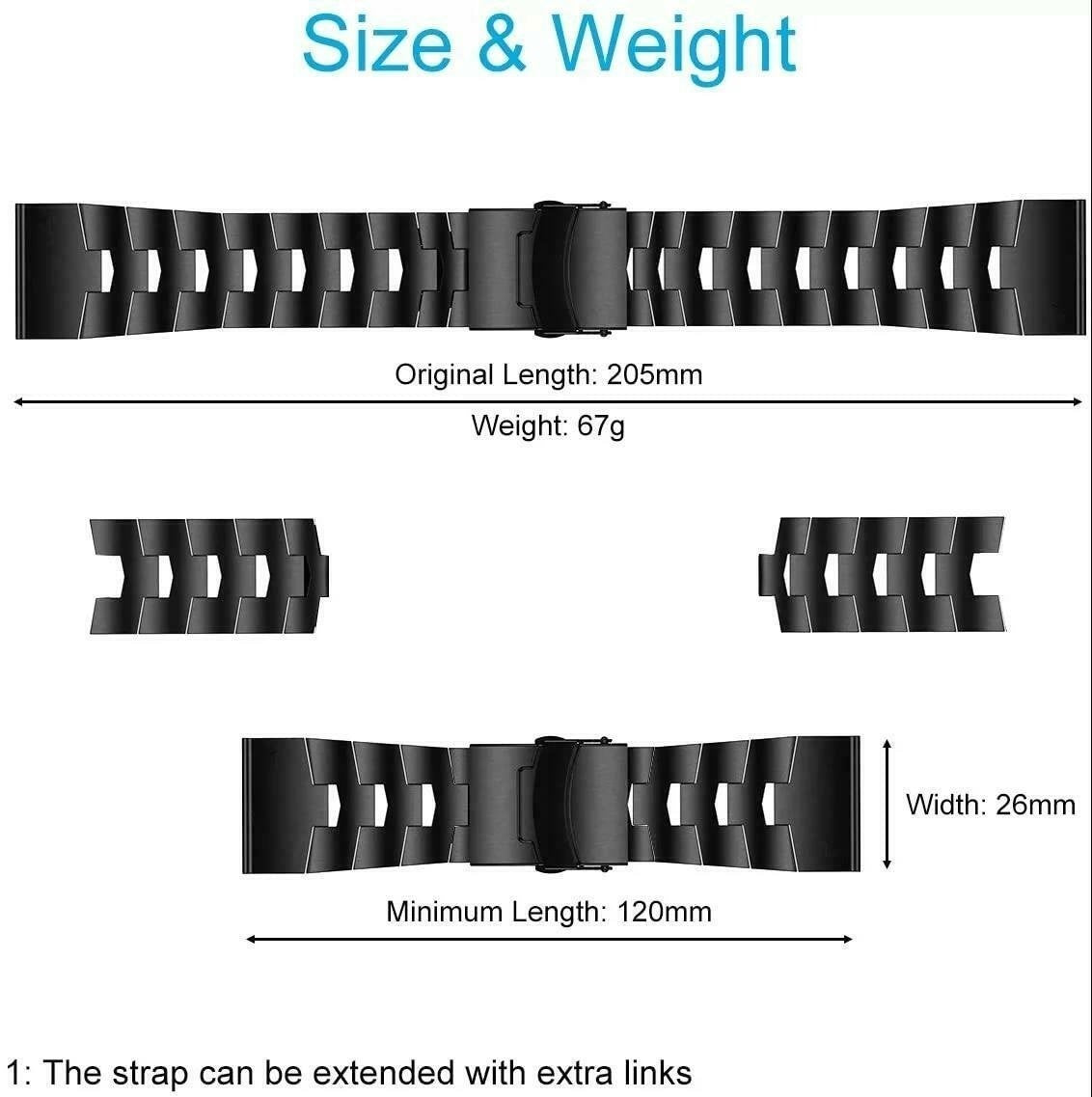 Garmin D2 Mach 1 Pro Titanarmband (Schwarz)