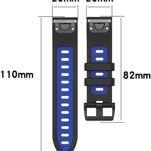 Garmin Descent Mk2S Sport Buckle Strap (Black/Blue)