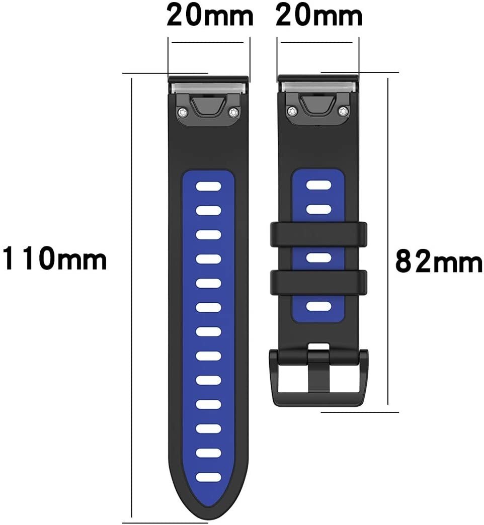 Garmin Descent Mk3(i) - 43mm Sportarmband mit Schnalle (Schwarz/Blau)