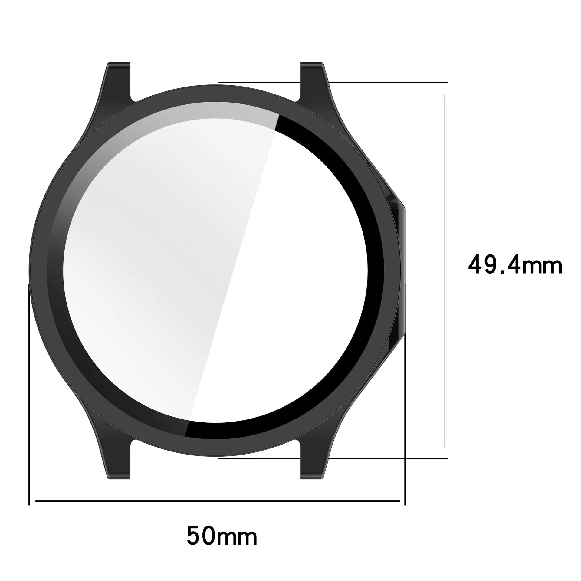 OnePlus Watch 4 (47mm) Hardcase mit Glas (Schwarz)