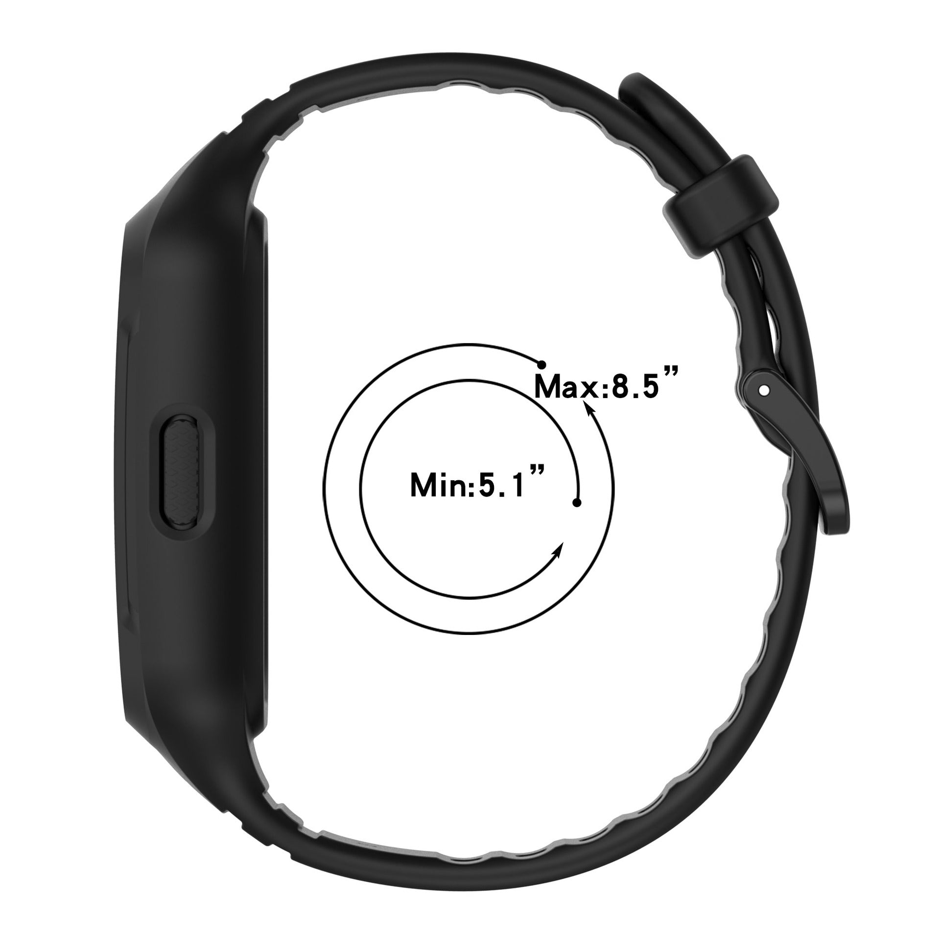 Huawei Band 8 TPU-Armband mit Rahmen (Schwarz)