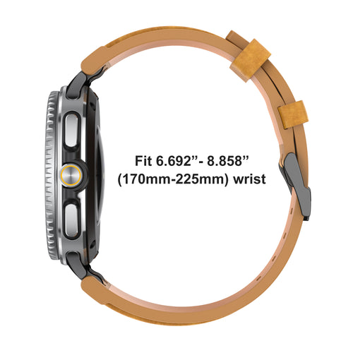 Samsung Galaxy Watch 8 - 44mm Solides Lederarmband (Braun)