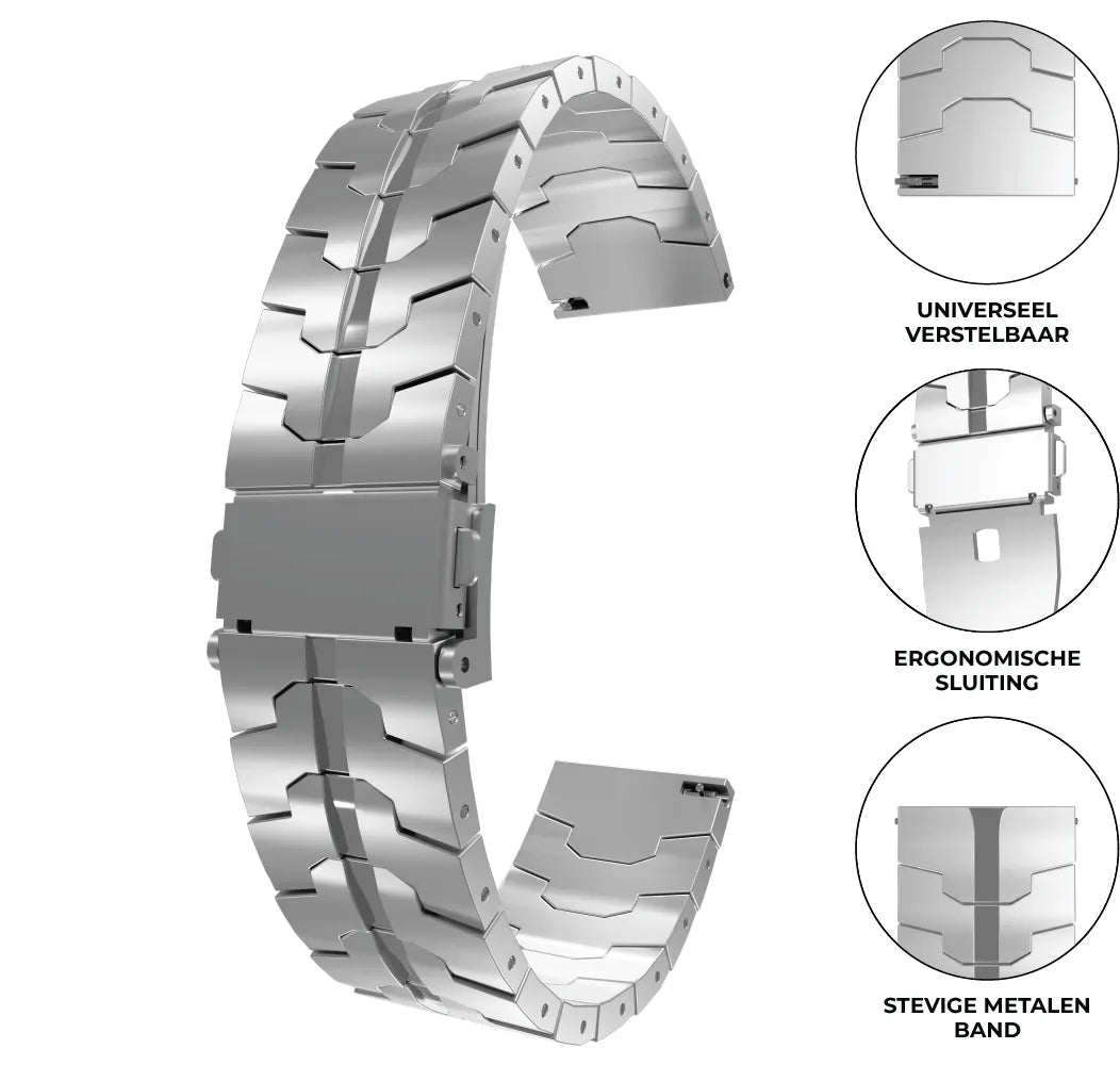 OnePlus Watch 3 Stahl-Iron Armband (Silber)