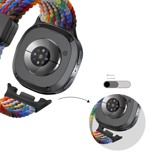 Bandz Samsung Galaxy Watch 9 - 44mm Magnetisch Geflochtenes Armband (Farbenfroh)