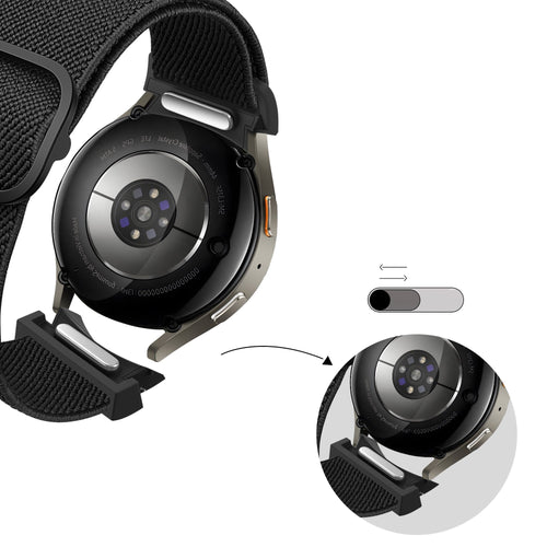 Bandz Samsung Galaxy Watch 7 - 40mm Elastisches Armband 'Easy Fit' (Schwarz)