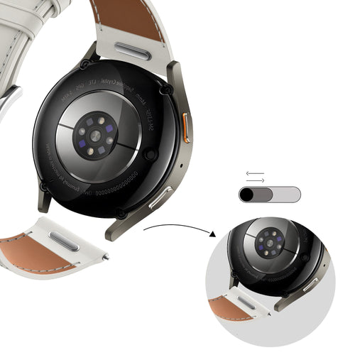 Bandz Zenwatch Venice Pro Lederarmband 'Easy Fit' (Weiß)