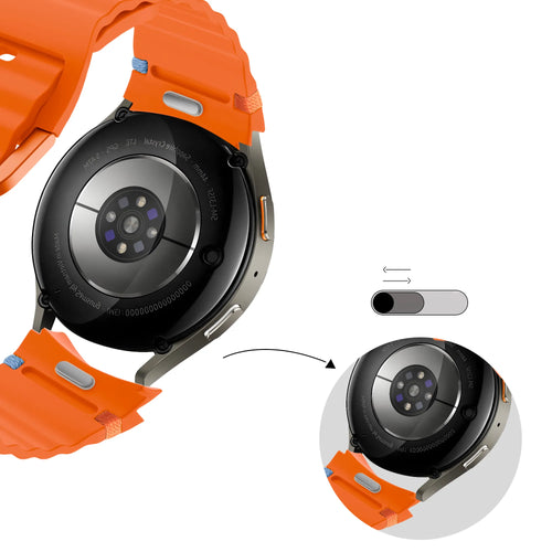 Bandz Samsung Galaxy Watch 5 - 44mm Wave Strap 'Easy Fit' (Orange)
