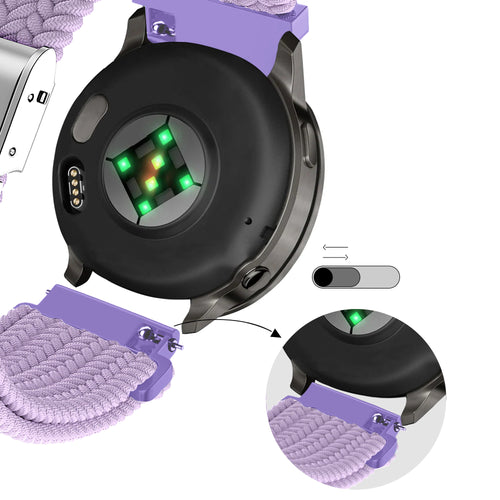Bandz Garmin Forerunner 70 Gewebtes Nylonarmband (Hell Lila)
