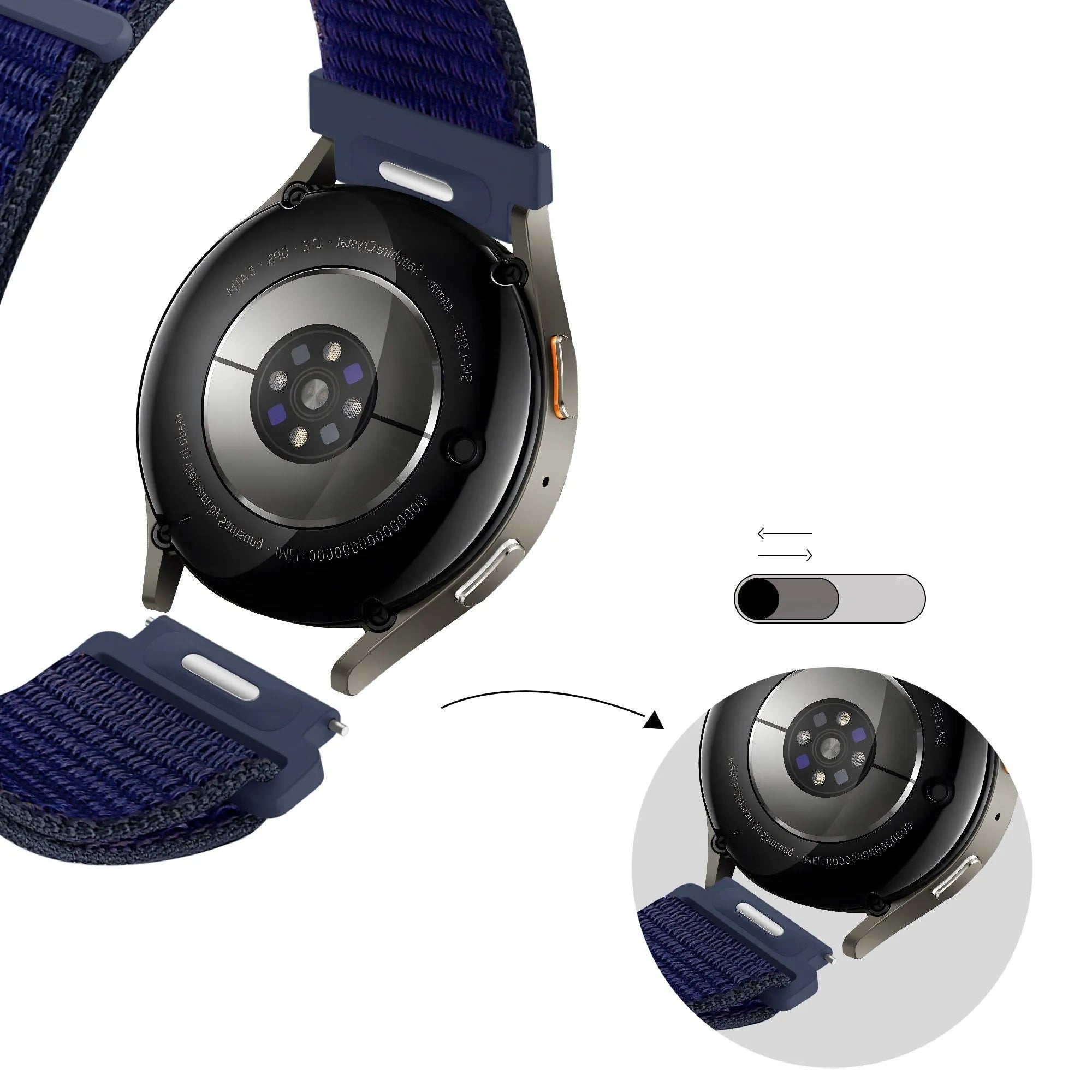 Bandz Suunto 9 Peak Pro Nylon Strap 'Easy Fit' (Blue)