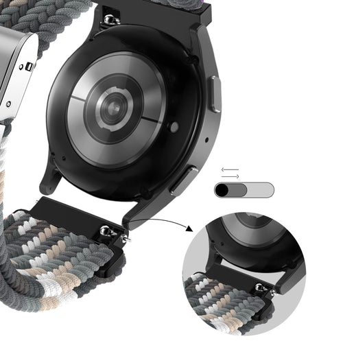 Bandz Samsung Galaxy Watch 4 Classic 42mm Woven Nylon Strap (Black Mix)