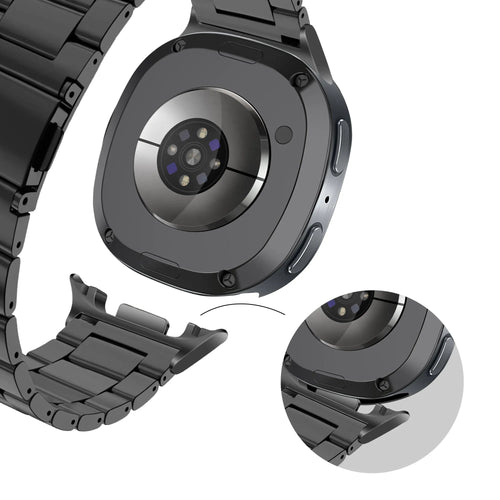 Bandz Samsung Galaxy Watch 9 - 44mm Stahlarmband 'Classic' (Schwarz)