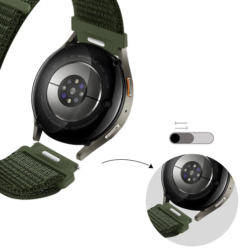 Bandz Amazfit Balance 2 Nylonarmband 'Easy fit' (Grün)