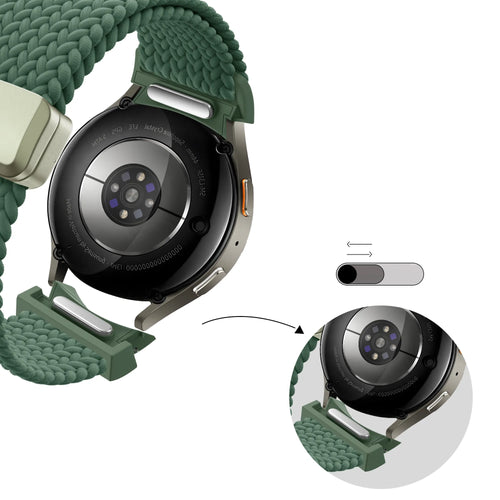Bandz Samsung Galaxy Watch 6 - 40mm Geflochtenes Armband 'Easy Fit' (Grün)