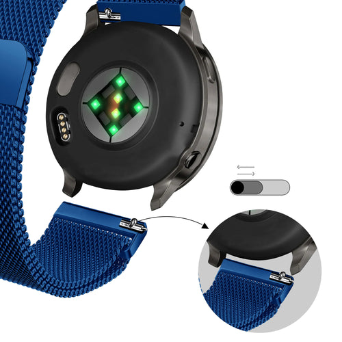 Bandz Garmin Forerunner 70 Milanese Loop Strap (Blue)