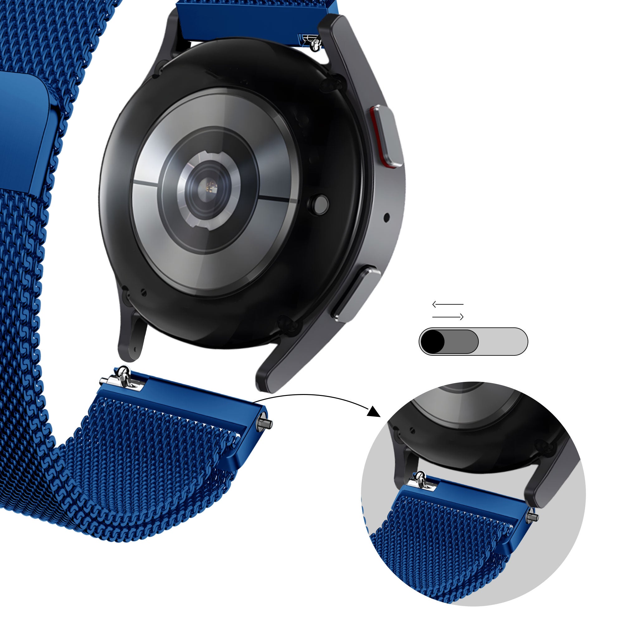 Bandz Garmin Venu Milanese Loop Armband (Blau)