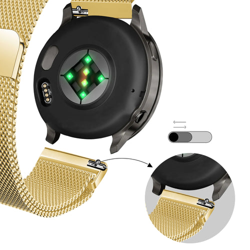 Bandz Garmin Forerunner 70 Milanese Loop Strap (Gold)