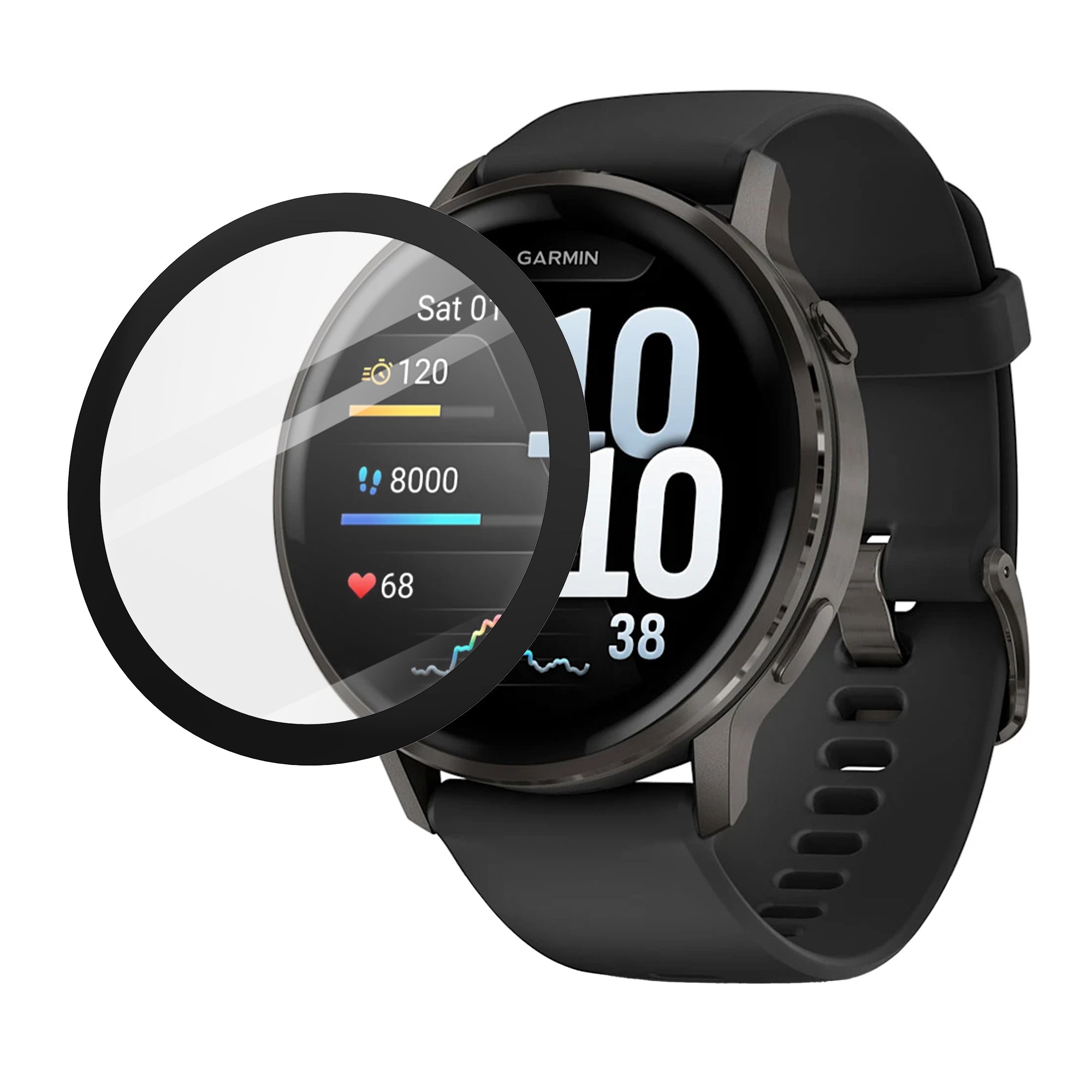 Displayschutzfolie mit 'One-Click' Tool - Garmin Venu 4 - 45mm