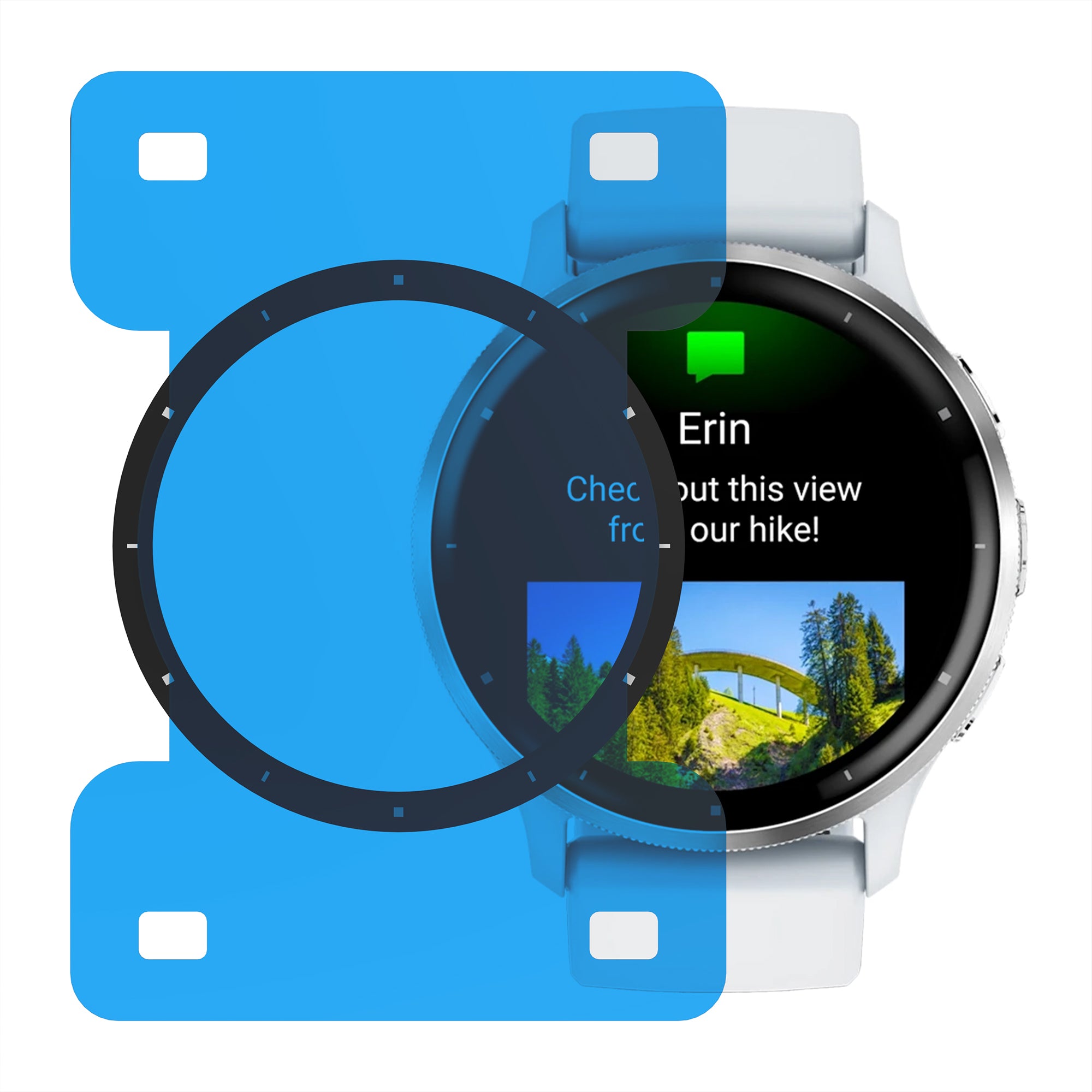 Displayschutzfolie mit 'One-Click' Tool - Garmin Venu 3
