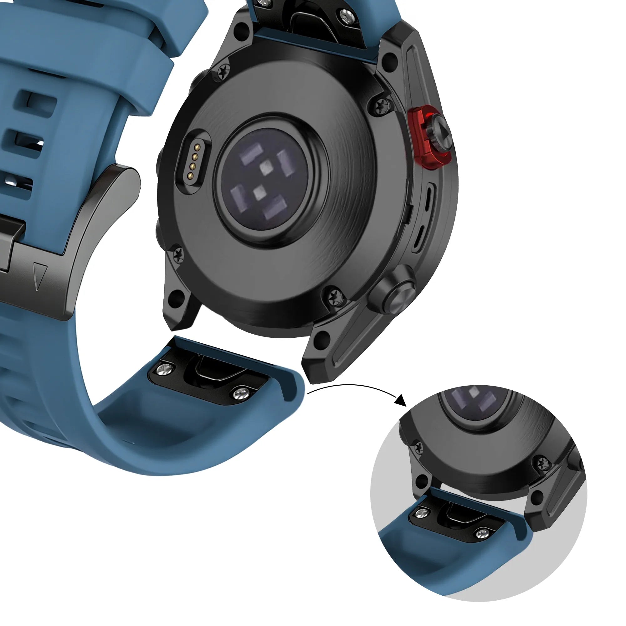 Bandz Garmin Forerunner 965 Silikonarmband 'Classic' (Felsengrün)