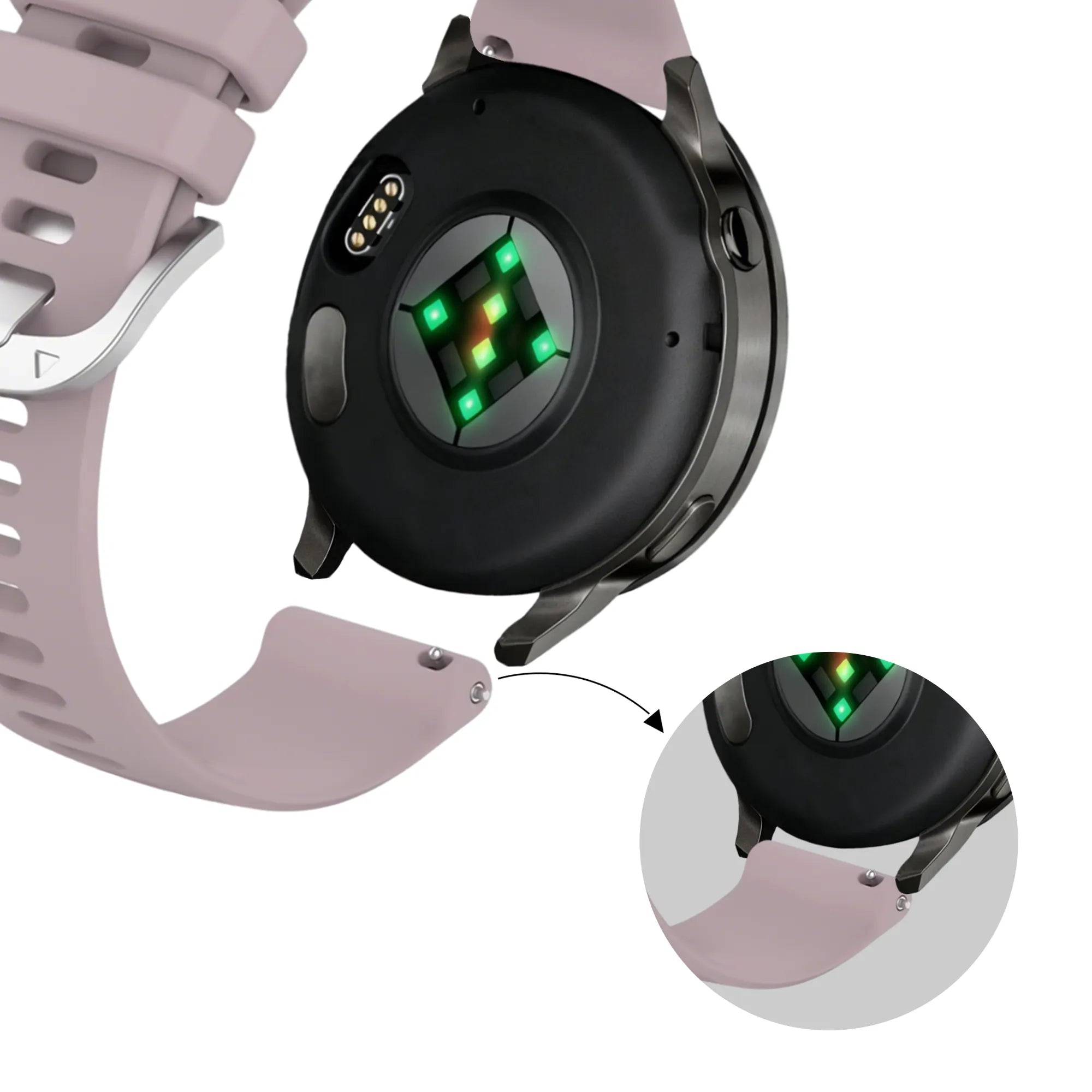Bandz Garmin Venu 4 - 41mm Silikonarmband 'Classic' (Lavendel)
