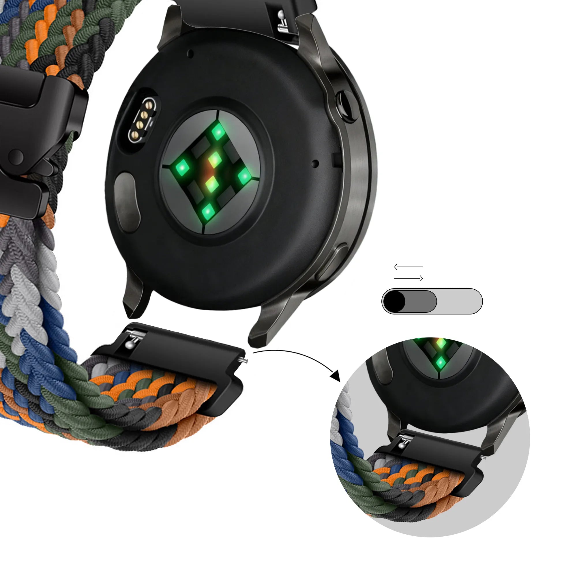 Bandz Garmin Approach S44 Braided Strap 'Parachute' (Multicolour)