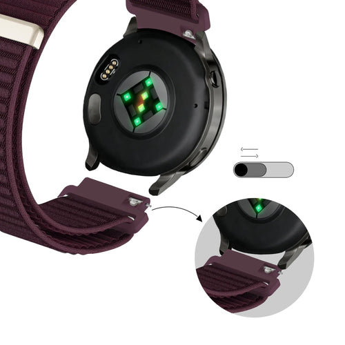 Bandz Garmin Forerunner 70 Nylon Strap 'Wave' (Dark Purple)