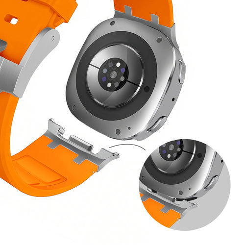 Bandz Samsung Galaxy Watch 9 - 40mm Silicone Strap 'Luxe Liquid' (Orange)