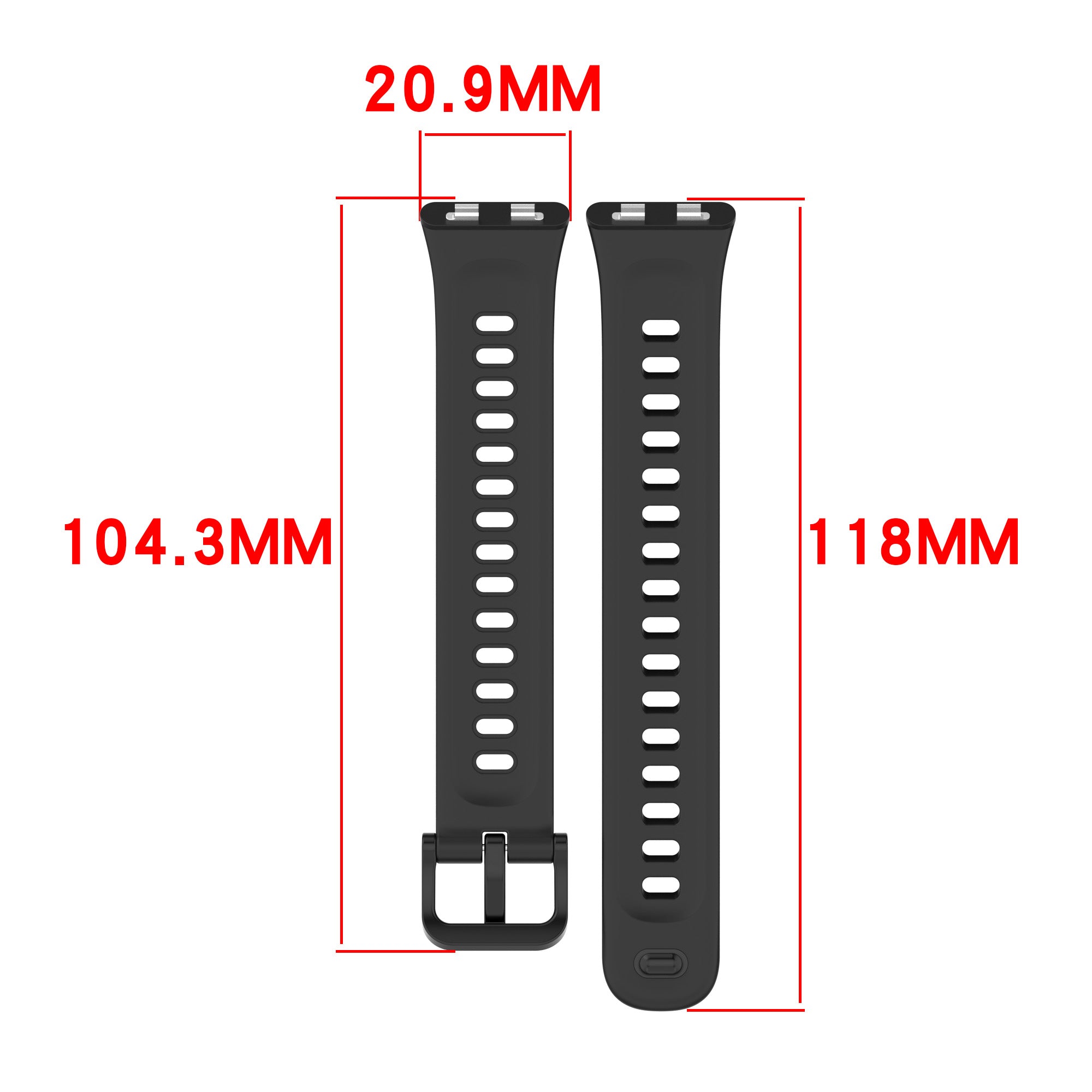 Huawei Band 11 Pro Silikonarmband (Schwarz)