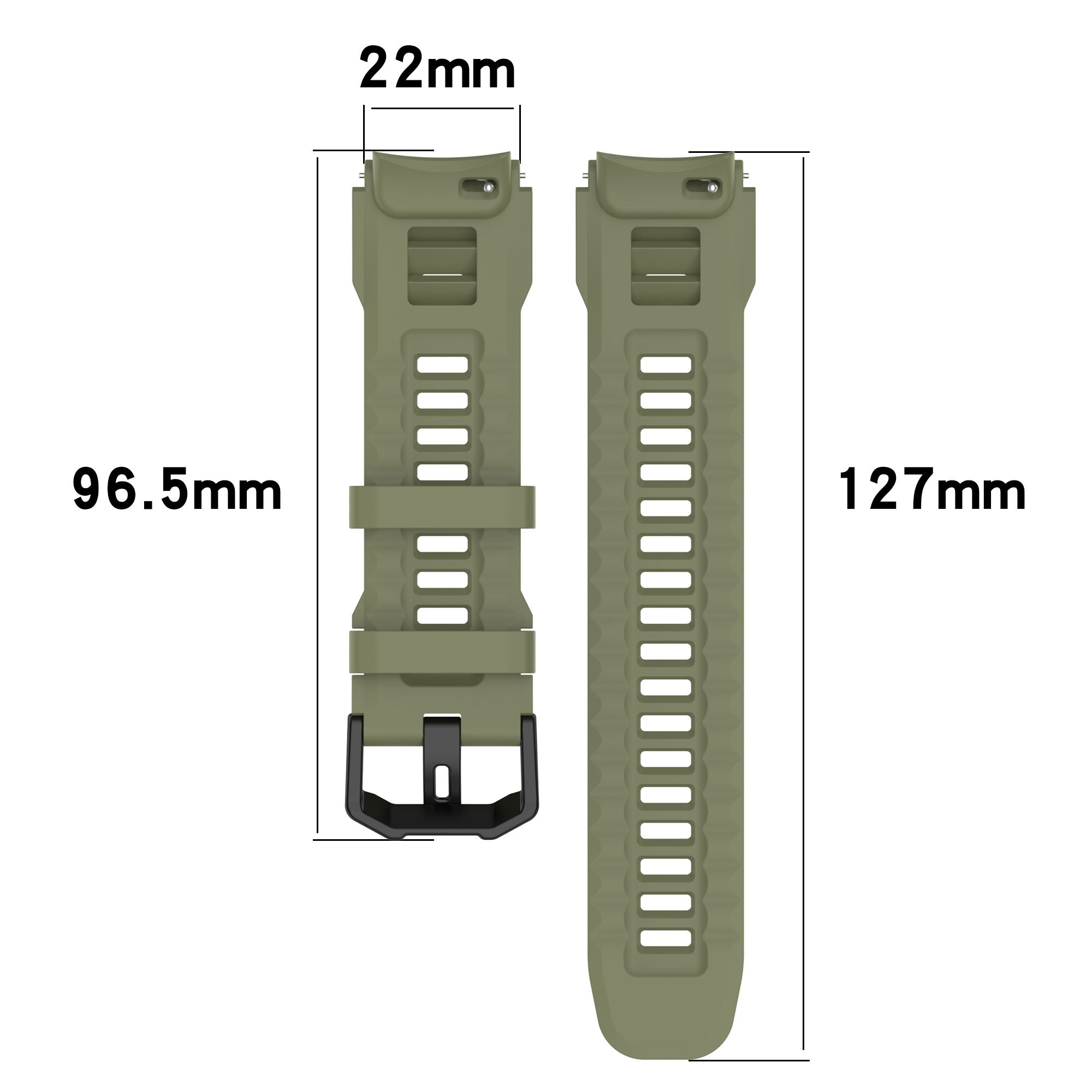 Amazfit T-Rex 3 Pro - 48mm Silikonarmband (Dunkelgrün)