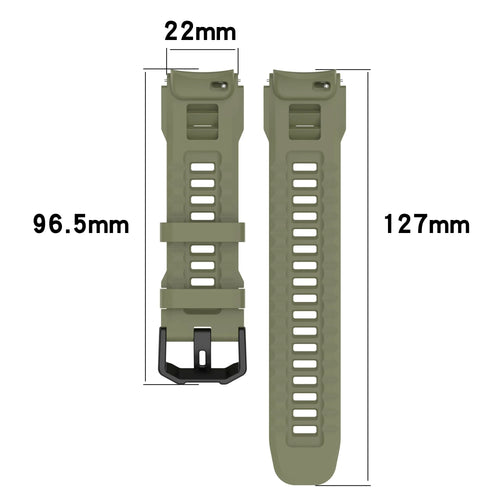 Amazfit T-Rex 3 Pro - 48mm Silicone Strap (Dark Green)