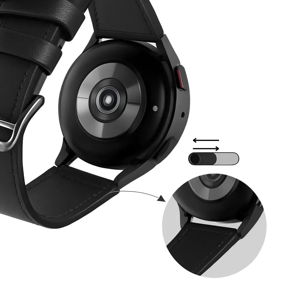 Fossil Gen 5e - 44mm Leder Armband (schlank-Schwarz)