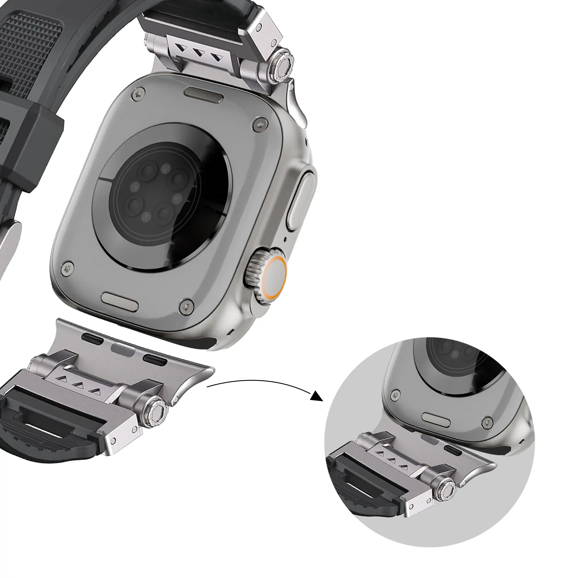 Bandz Apple Watch TPU Armor Armband (Schwarz)