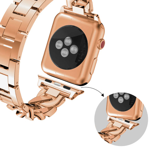 Bandz Apple Watch Chain Diamond Armband (Roségold)