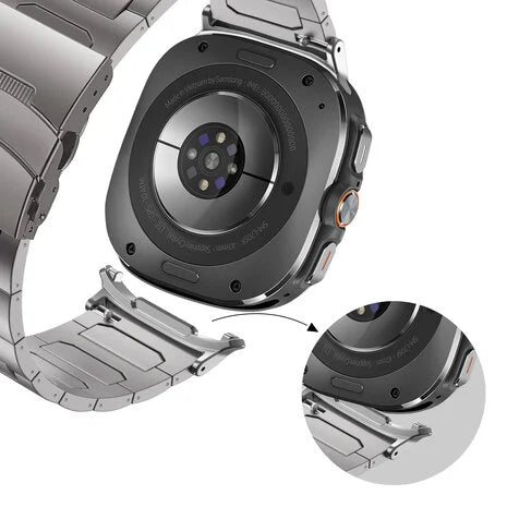 Bandz Samsung Galaxy Watch Ultra Titan Armband 'Deluxe' (Titanium)