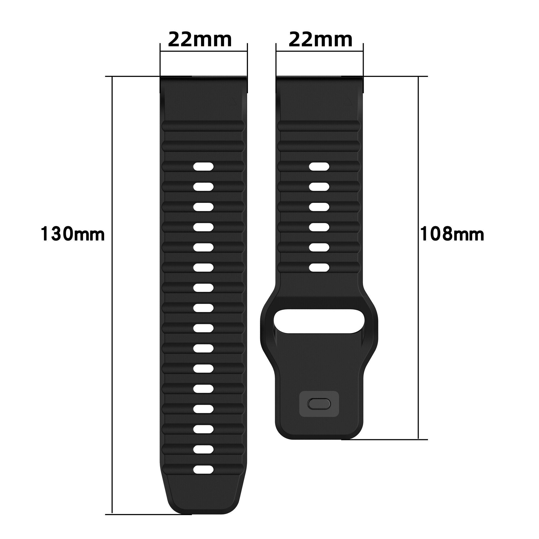 Garmin Quatix 8 - 47mm Outdoor Silikonarmband (Schwarz)