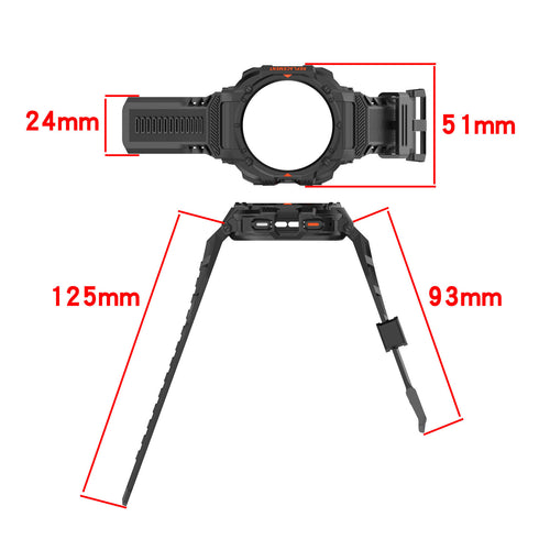 Samsung Galaxy Watch Ultra TPU-Armband mit integrierter Hülle (Schwarz)