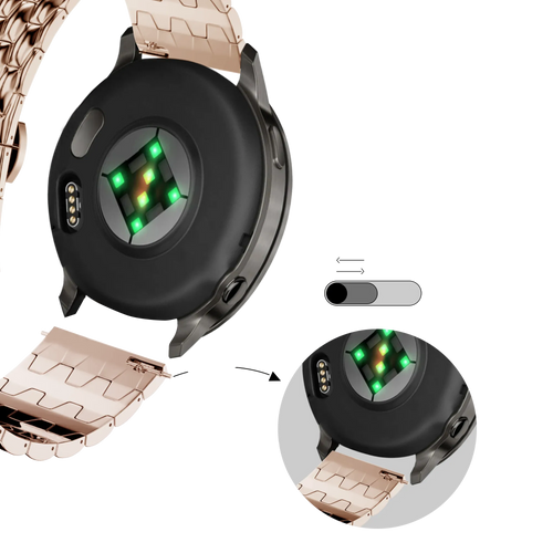 Bandz Garmin Approach J1 Stahlarmband 'Dragon' (Roségold)