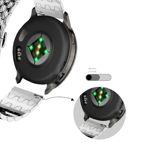 Bandz Garmin Bounce 2 Stahlarmband 'Dragon' (Silber)