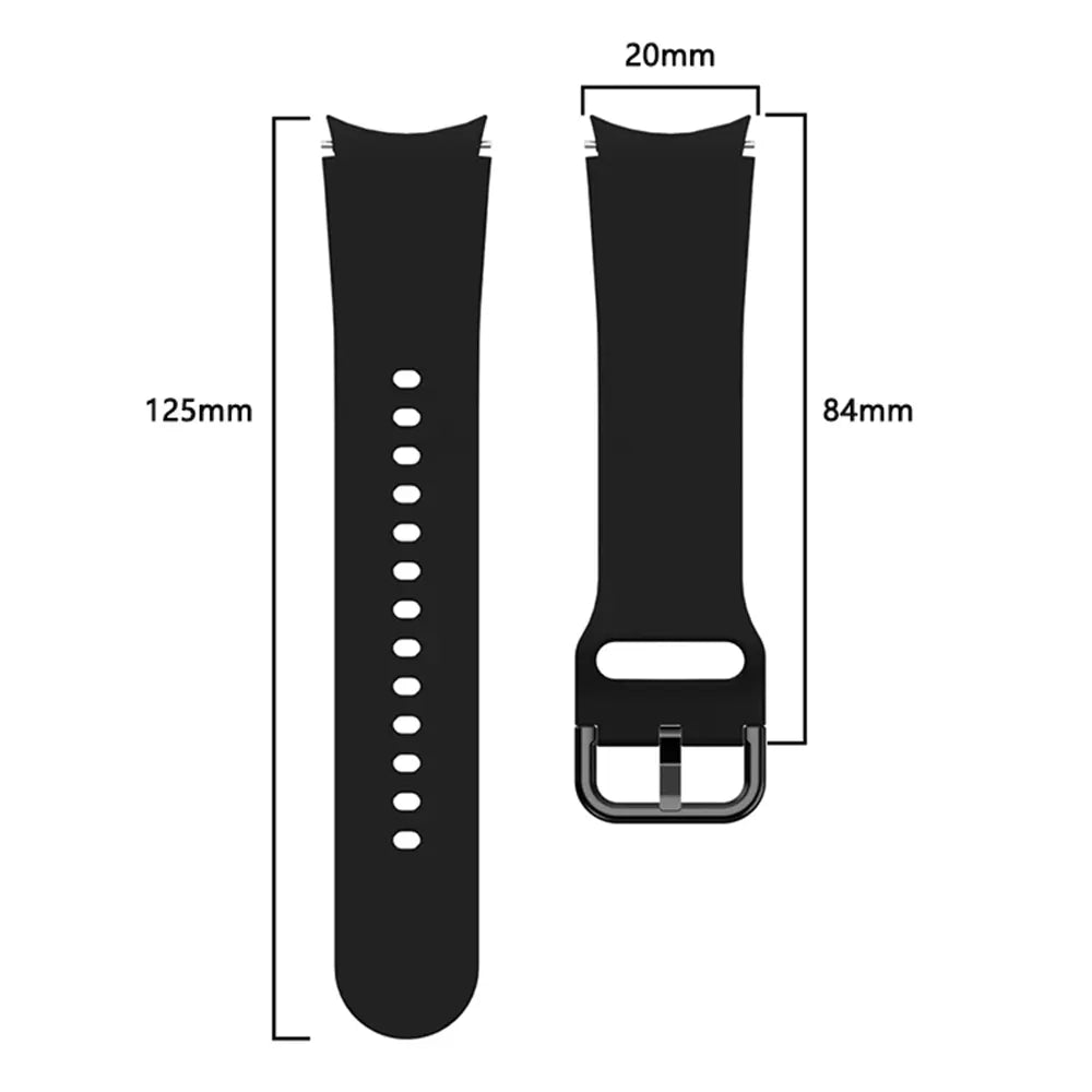 Samsung Galaxy Watch 4 - 44mm Buckled Silicone Strap (Black)