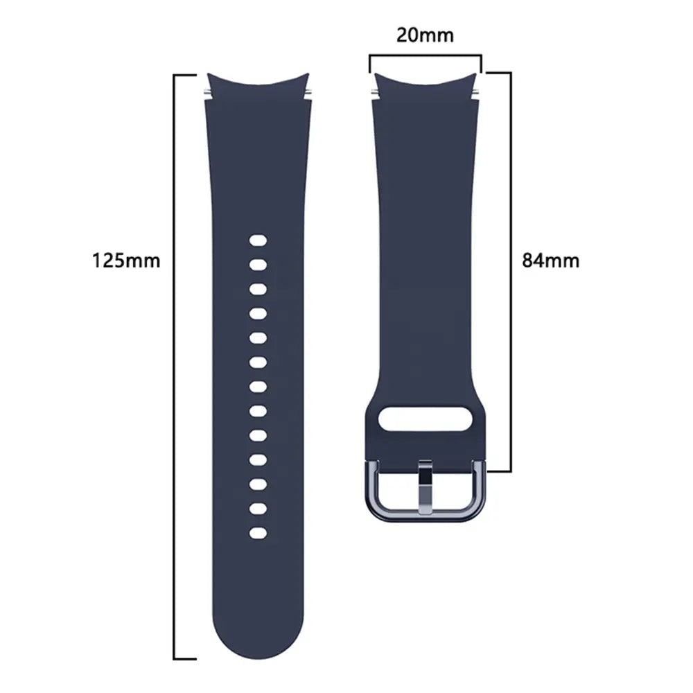 Samsung Galaxy Watch 6 - 40mm Buckled Silicone Strap (Dark Blue)