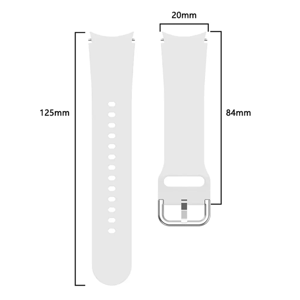 Samsung Galaxy Watch 6 - 40mm Buckled Silicone Strap (White)