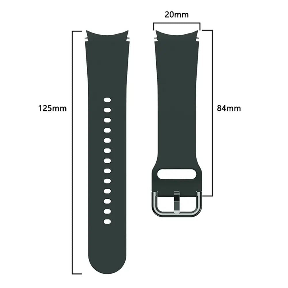 Samsung Galaxy Watch 4 - 40mm Silikon Schnallenarmband (Dunkelgrün)