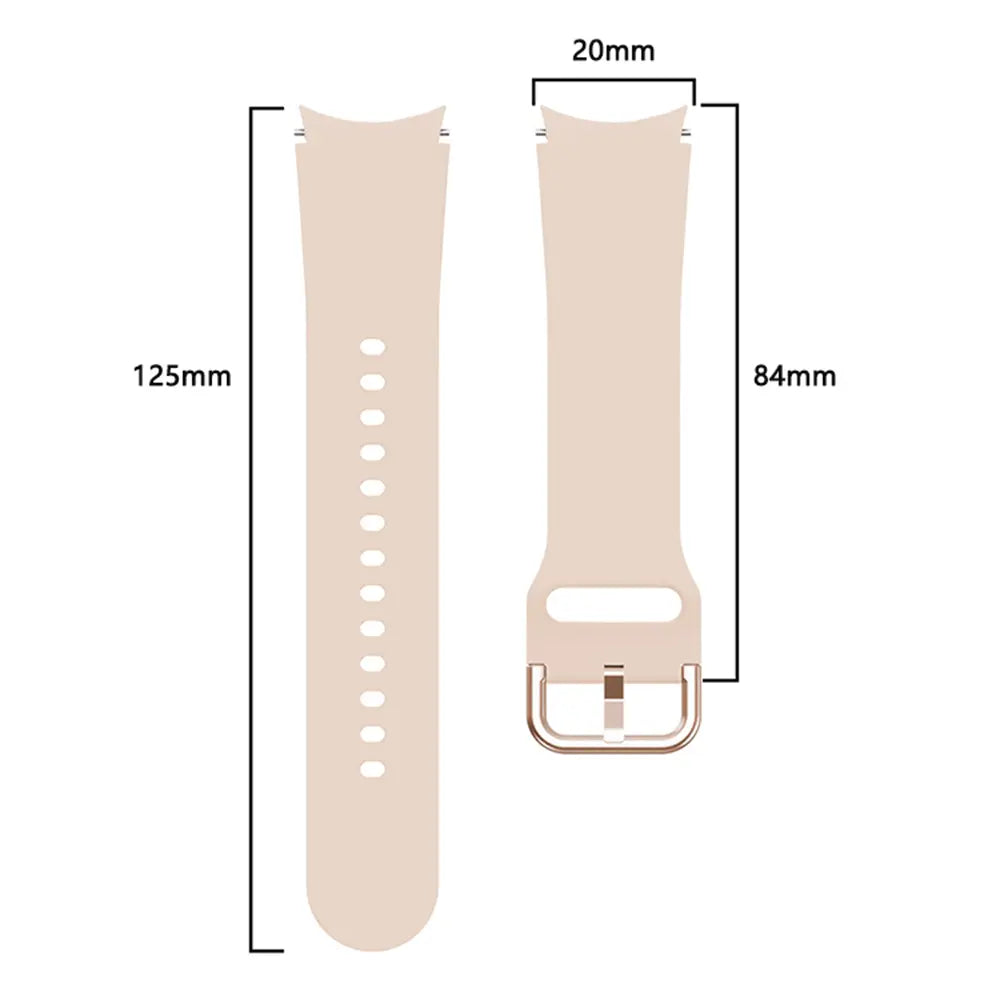 Samsung Galaxy Watch 4 - 44mm Silikon Schnallenarmband (Rosa Sand)